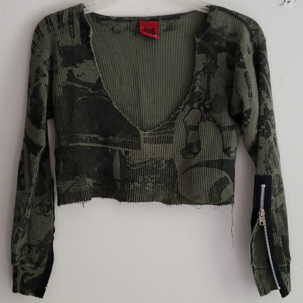 Vintage Punk Thermal Crop Top